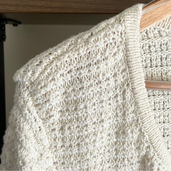 Lucky Brand Knit Cardigan with Floral Etched Buttons, Size L - Picture 10 of 14